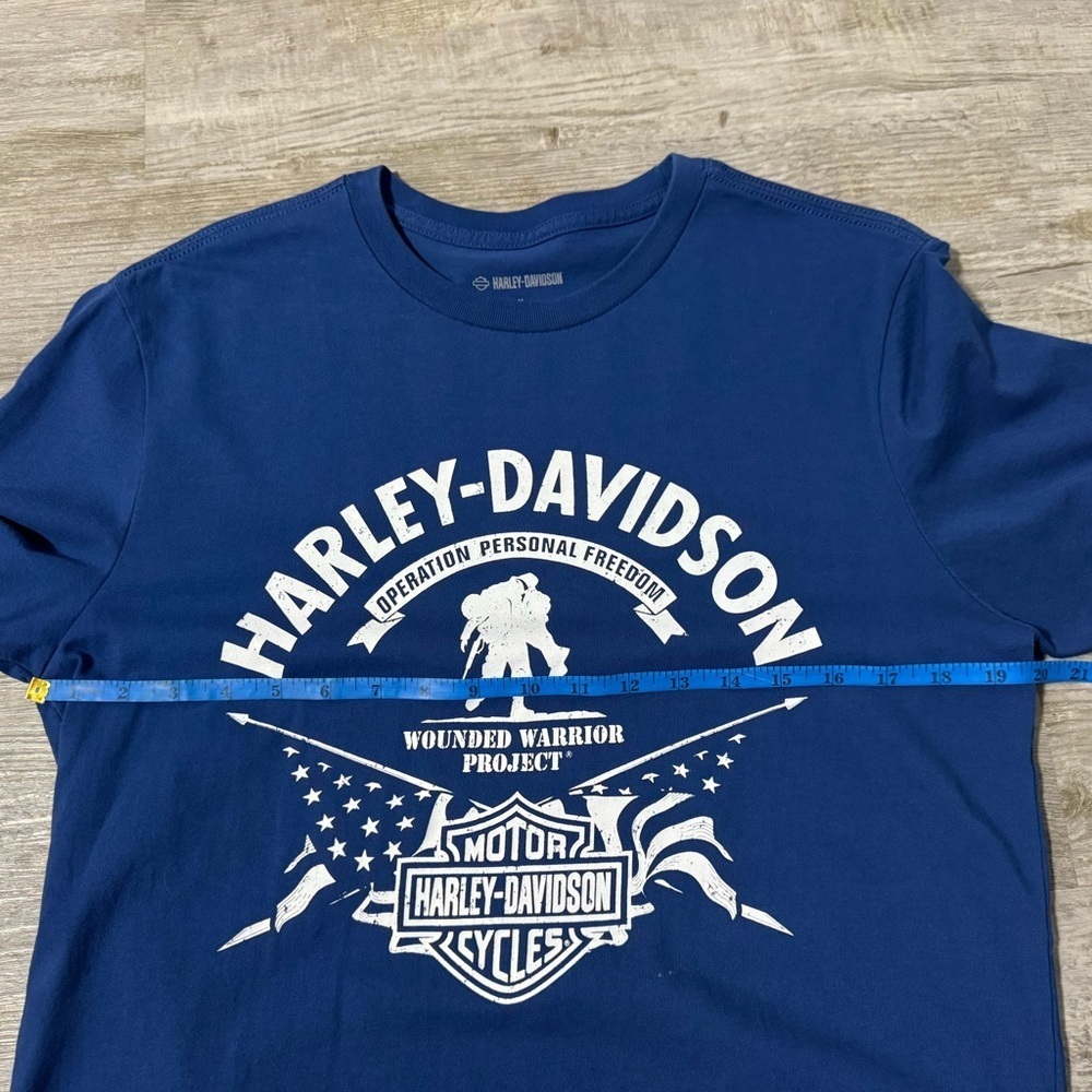 Harley-Davidson wounded warrior project Blue Graphic T-Shirt - Picture 8 of 10